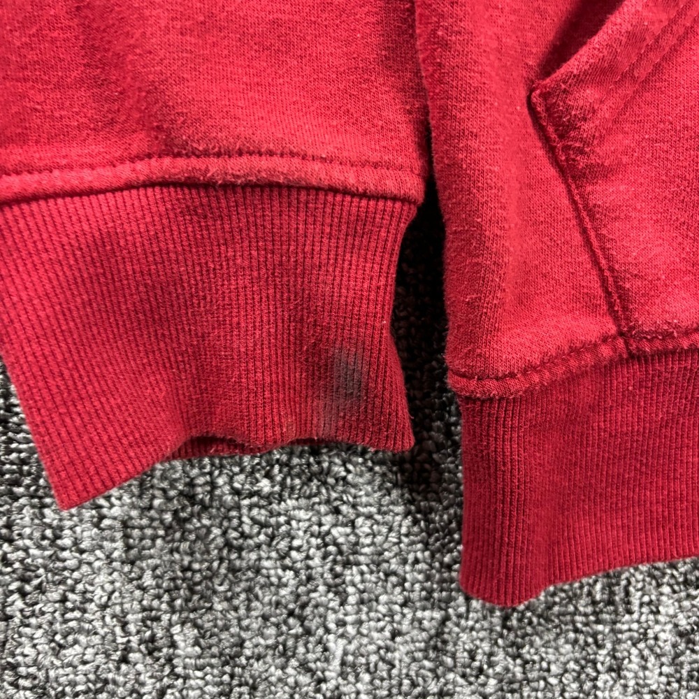 Y2K True Religion Heavyweight Horseshoe Logo Designer Zip Up Hoodie Red Medium - Picture 8 of 8